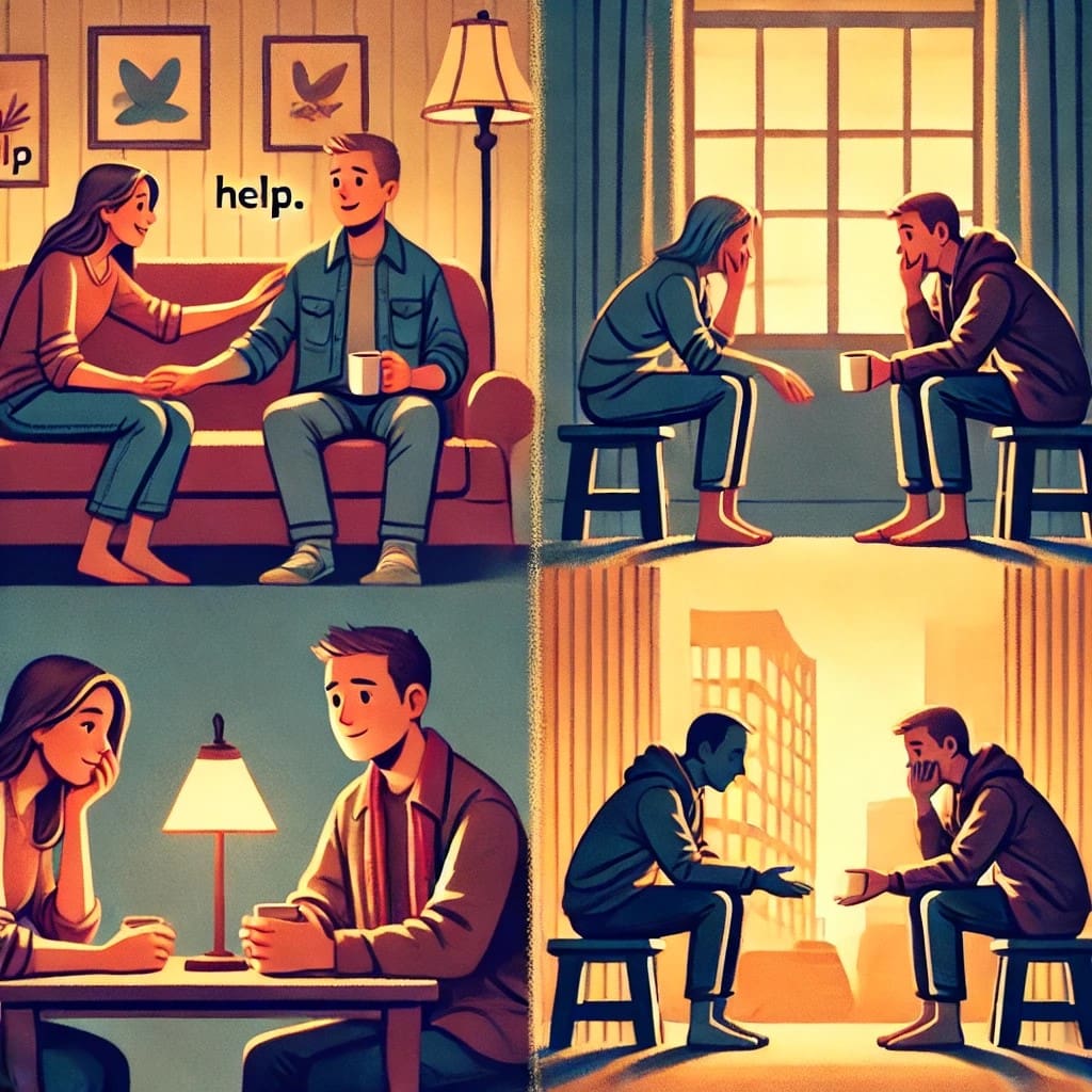 Contrasterende gesprekken: Empathie en zorg in discussies tussen vrienden en vreemden